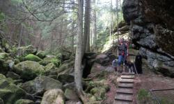 Am Einstieg zum Lohnbachfall