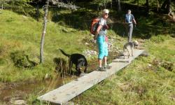 Dazwischen liegt die Weneberger Alm.